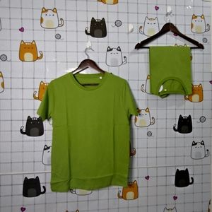 Men's Round Neck Half | Kiwi Green